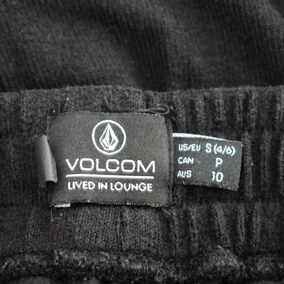Women's Volcom Lived Lounge Jogger Sweatpants Drawstring SMALL Black - Picture 10 of 11
